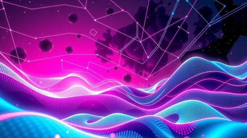 A visual representation of Google Gemini's generative AI features with an abstract tech landscape and modern design.