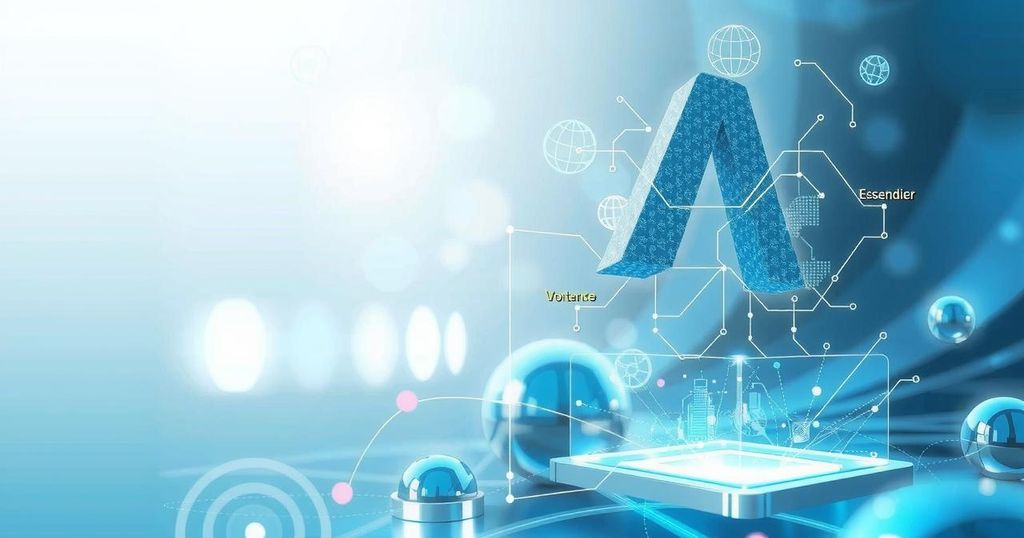 A conceptual representation of artificial intelligence with a visual blend of technology and innovation in a vibrant color scheme.