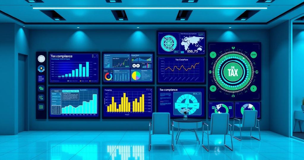 Aibidia Series B funding announcement featuring AI tax technology concepts and a modern office ambiance.