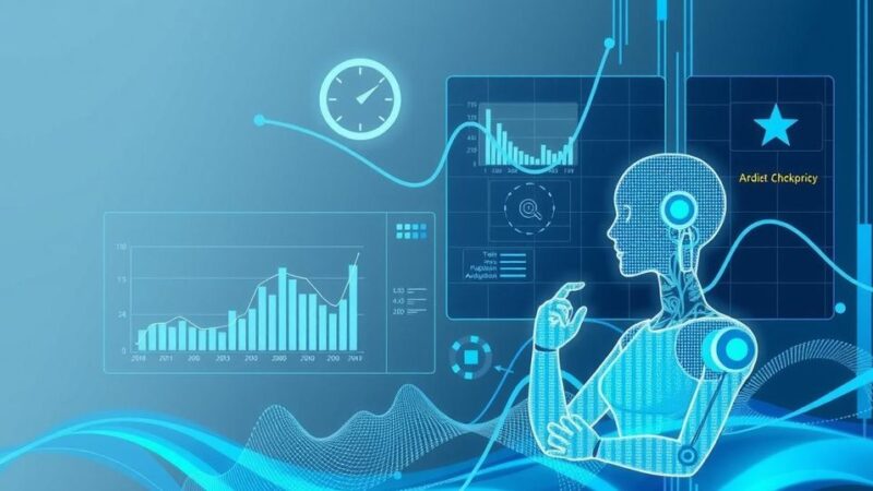 A sleek AI interviewing tool showcasing data visualizations and analysis, highlighting innovation in tech.